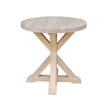 International Concepts Round Sierra  End Table, 26 W, 26 L, 26 in H, Wood, Unfinished OT-3ER